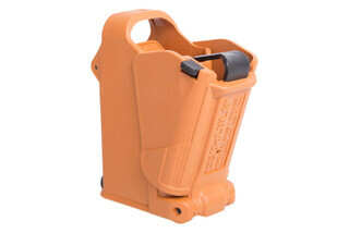 The Maglula UpLULA speed loader brown is compatible with a wide range of pistol magazines from 9mm to .45 ACP